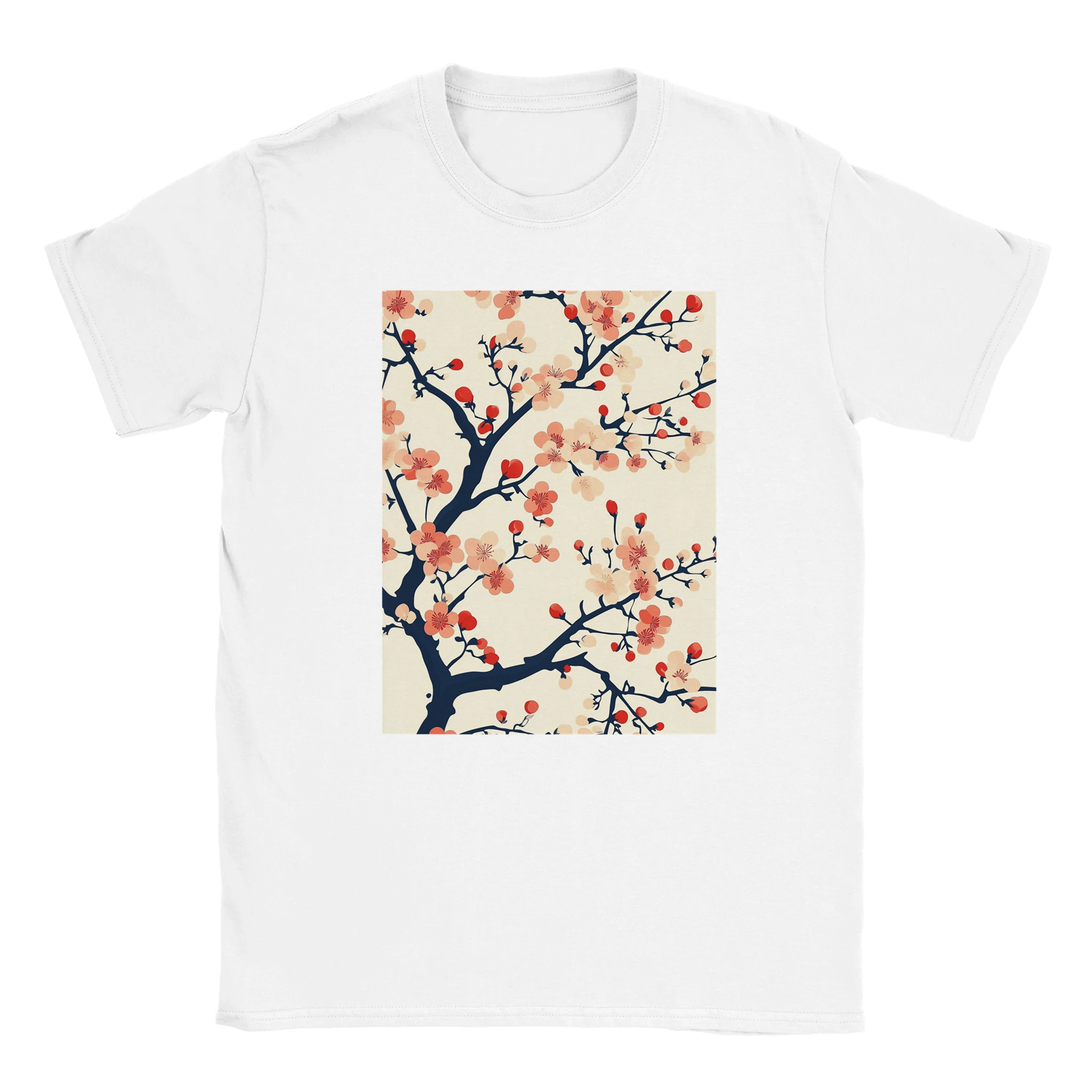 Cherry Blossom pink and white 02 Classic Unisex Crewneck T