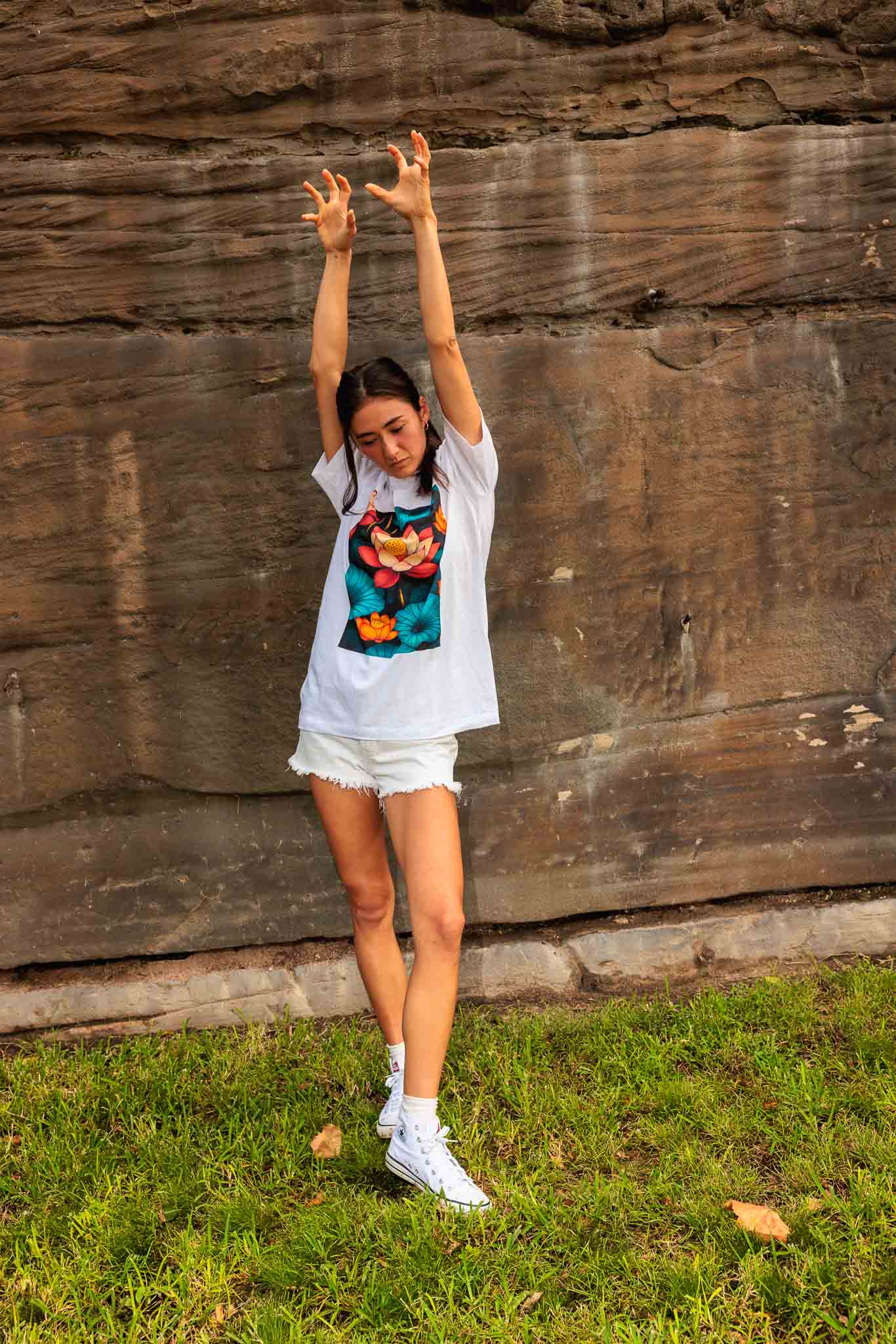 Lotus Pond 03 Premium Unisex Crewneck T-shirt | Bella + Canvas 3001